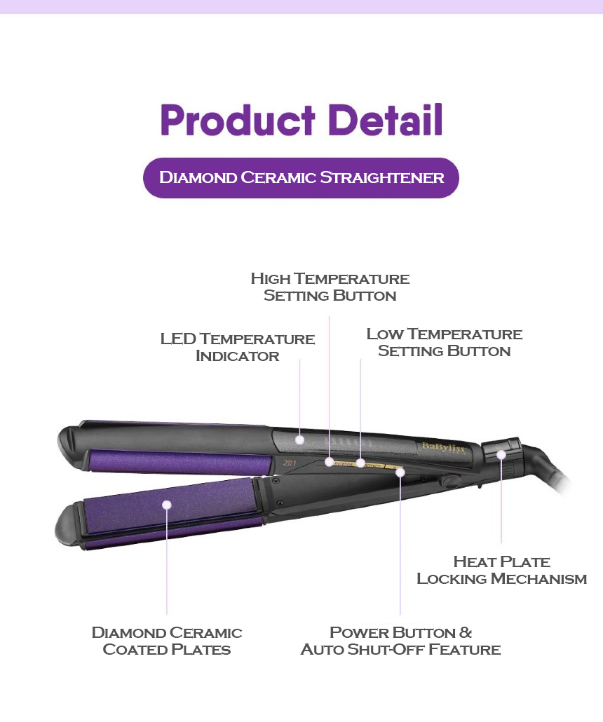 Babyliss Hair Straightener Babyliss Diamond Ceramic BABYLISS