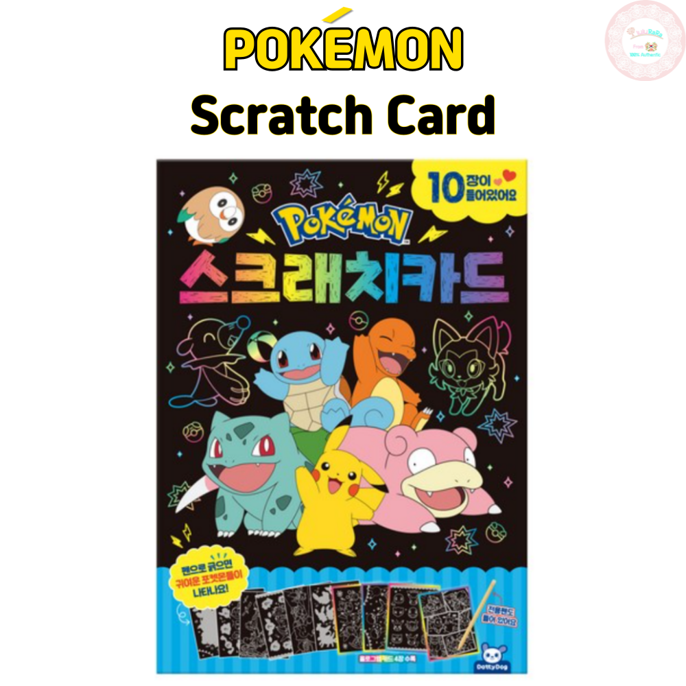 Pokémon Scratch Card Pokemon Kids Scratch Notebook Goodie Bag Scratch ...