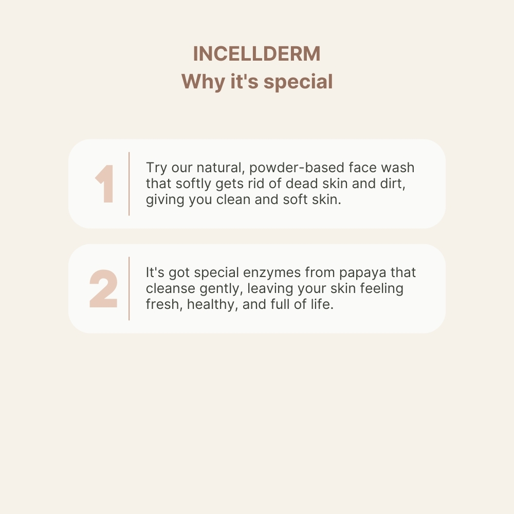 INCELLDERM Powder Type Cleanser 90g | Gentle Daily Face Wash (2025 ...