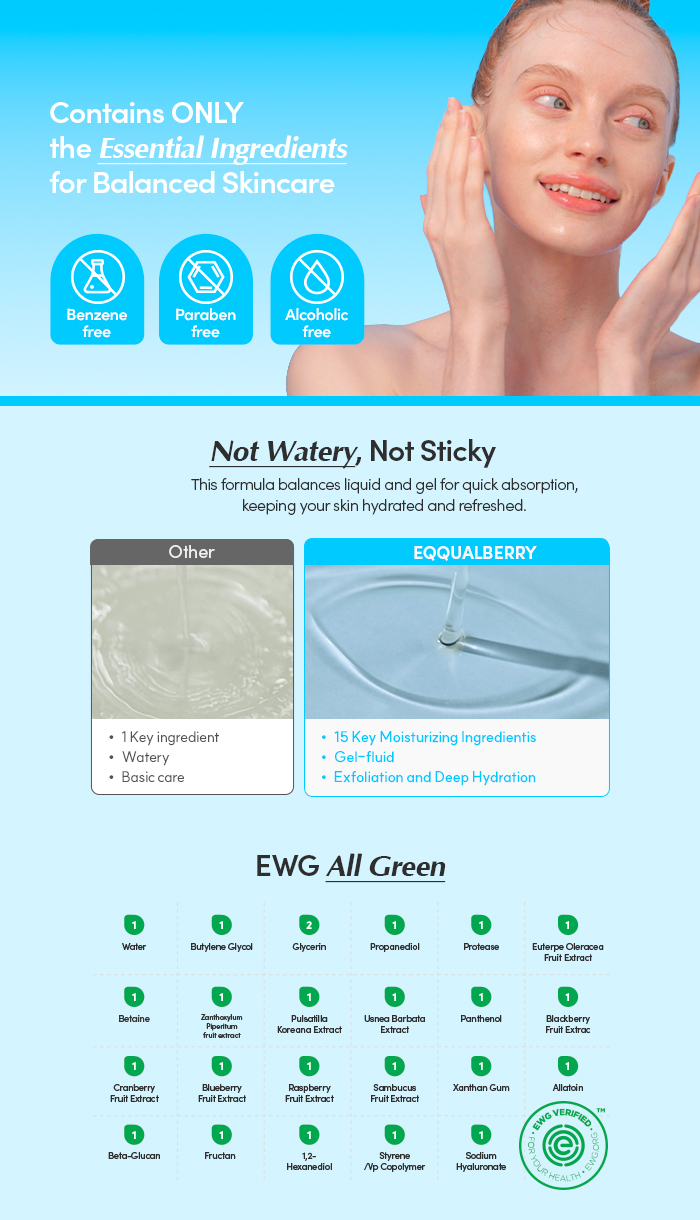 [EQQUALBERRY Official] Swimming Pool Daily Facial Toner Dive into Hydration