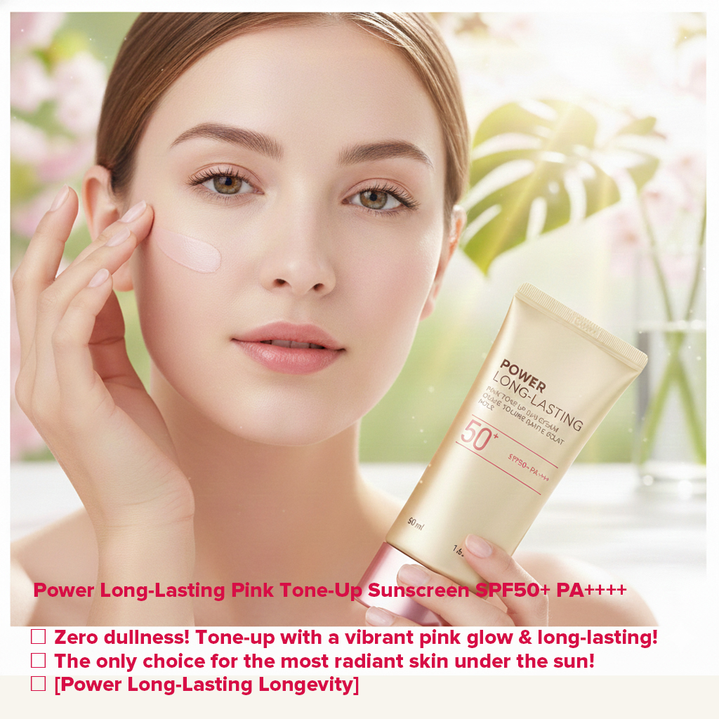 The Face Shop Power Long Lasting Sun Cream/ Pink Tone-Up / Silky Fit ...