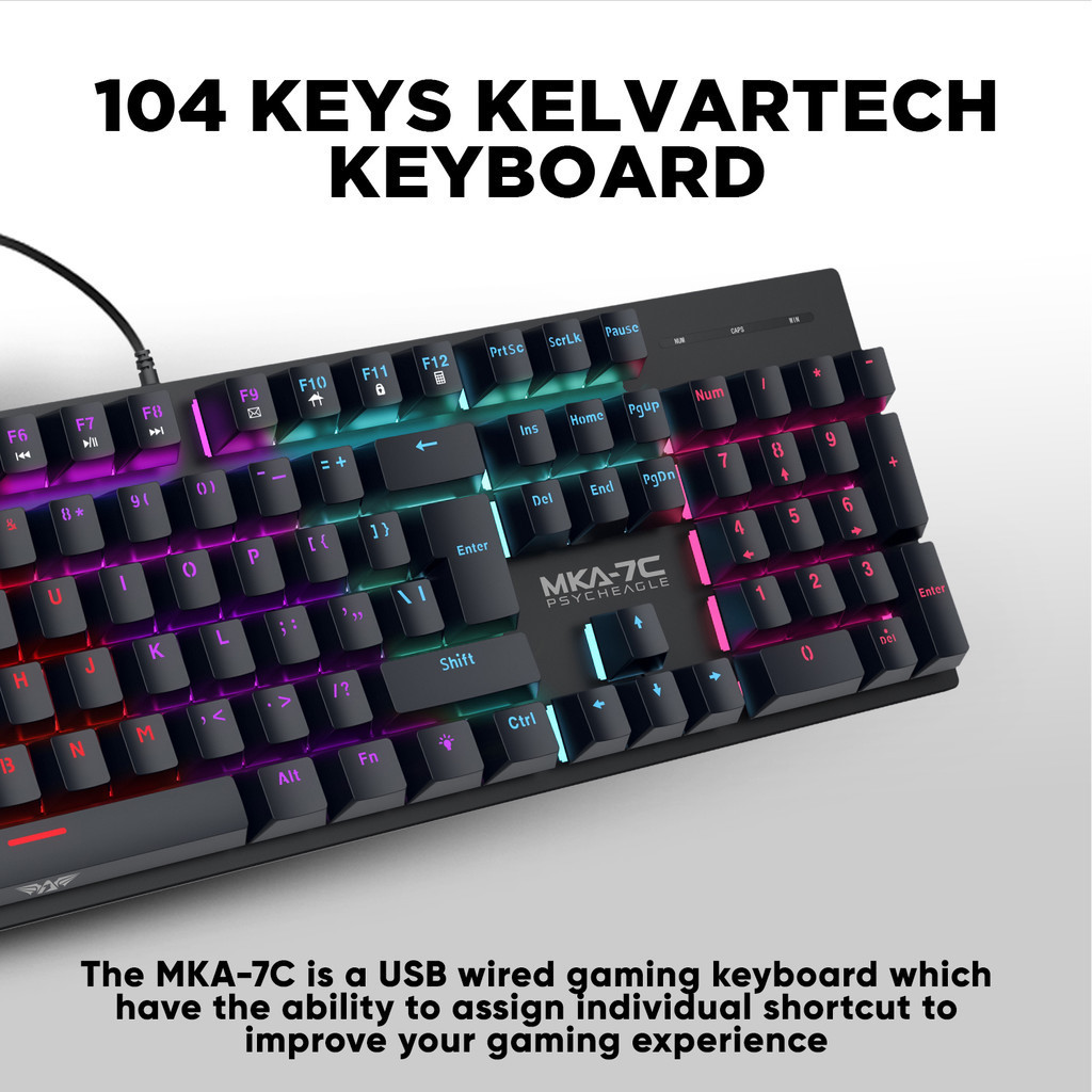Armaggeddon MKA 7C Mechanical Keyboard | Hot-Swap | 104 Full Size ...