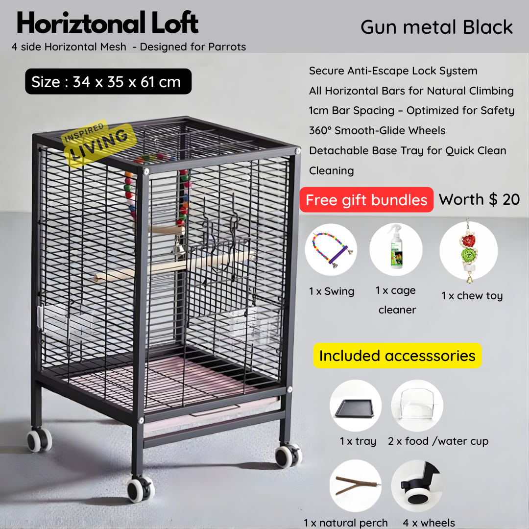 Curated visual reference: Large Bird Cage With Free Anti Spill Fender Photo Inspiration