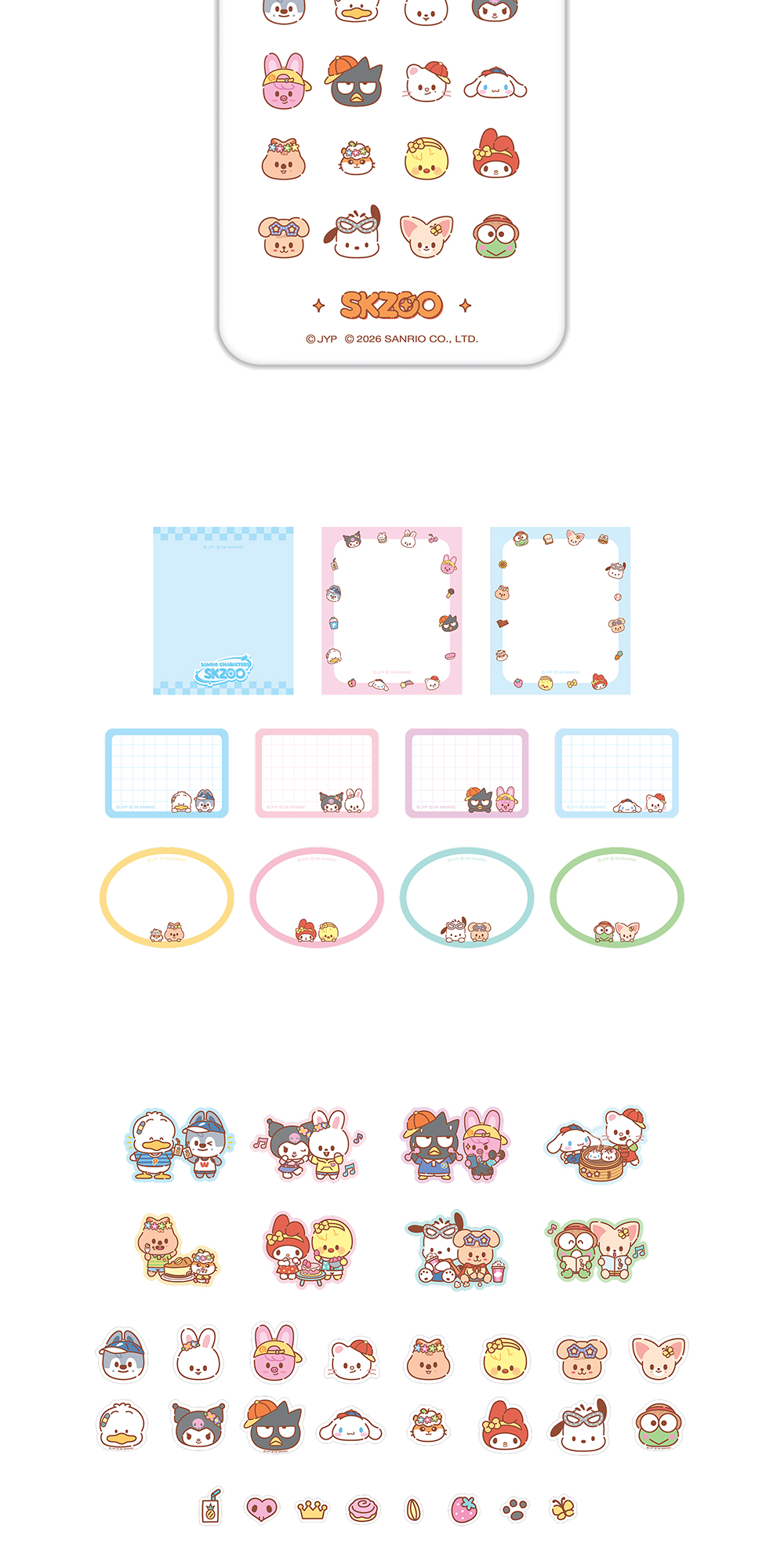 Stray Kids - TIN CASE STICKY NOTE SET - SKZOO X SANRIO CHARACTERS ...