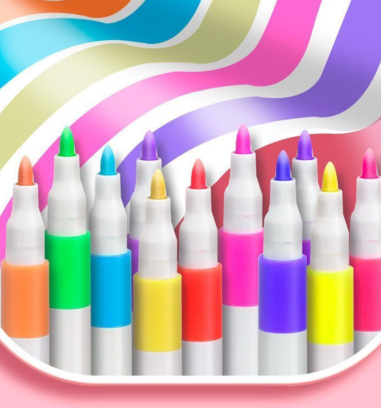 【SG】24/36/48/80 Colors Acrylic Markers Pen Washable Paint Kids DIY ...