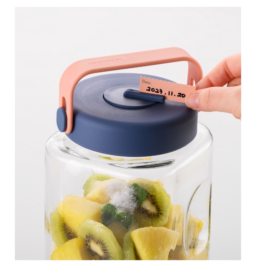 Locknlock 1L 1.6L Breathing Glass Container Case Jar with name tag Food ...