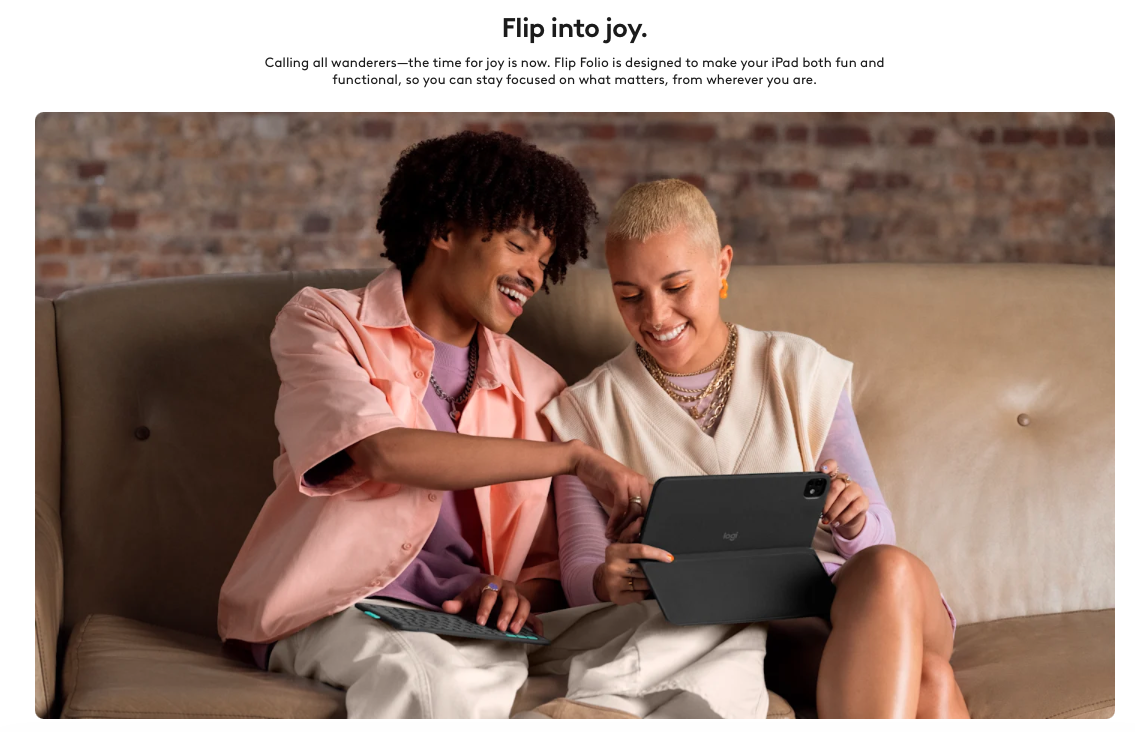 Logitech Flip Folio for Ipad Air (M2, M3 & 5th Gen) & Ipad Pro (M4 & M5 ...