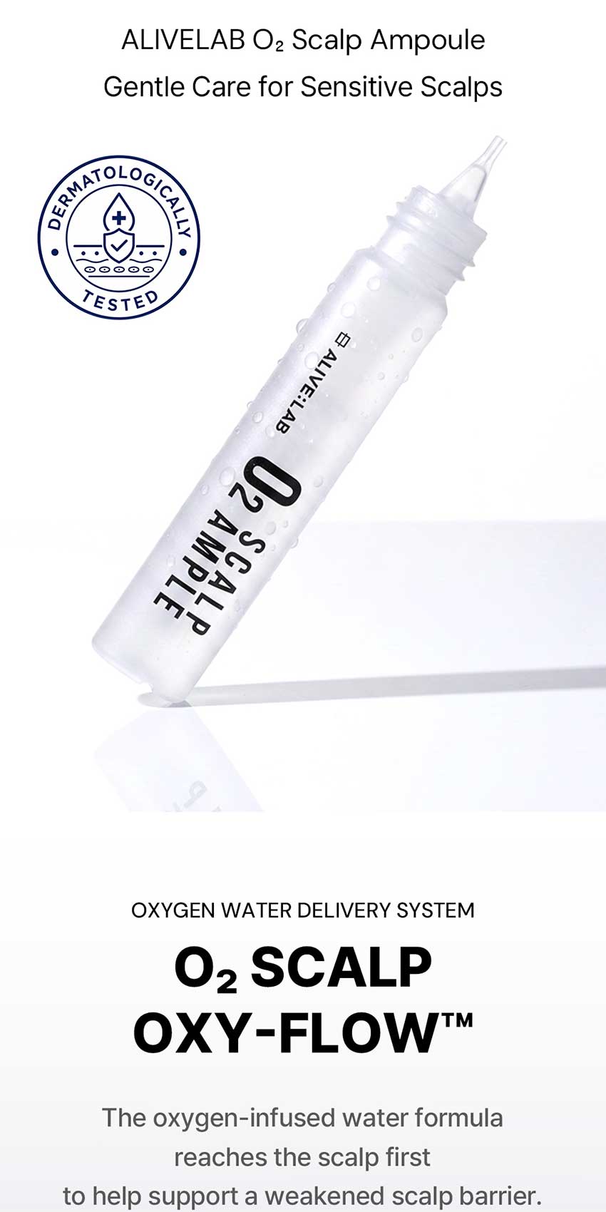 ALIVELAB O2 Scalp Ampoule, Leave-In Scalp Serum with Panthenol & Zinc ...