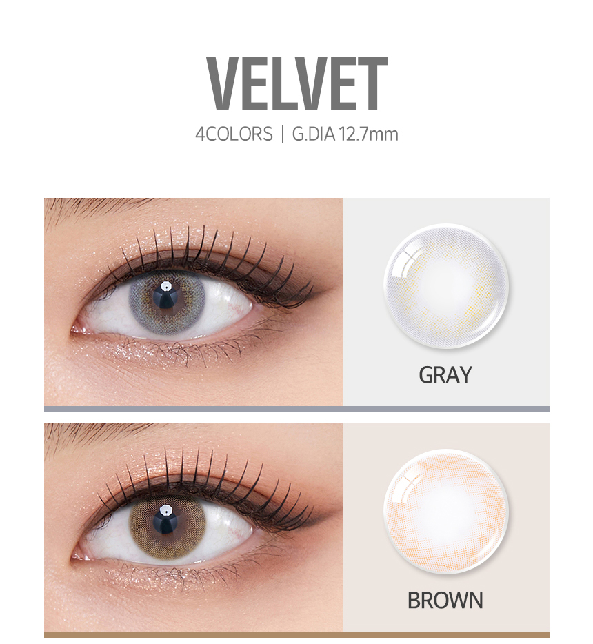 OLENS Official Velvet 1Month Gray 2P Contact Lens | Shopee Philippines