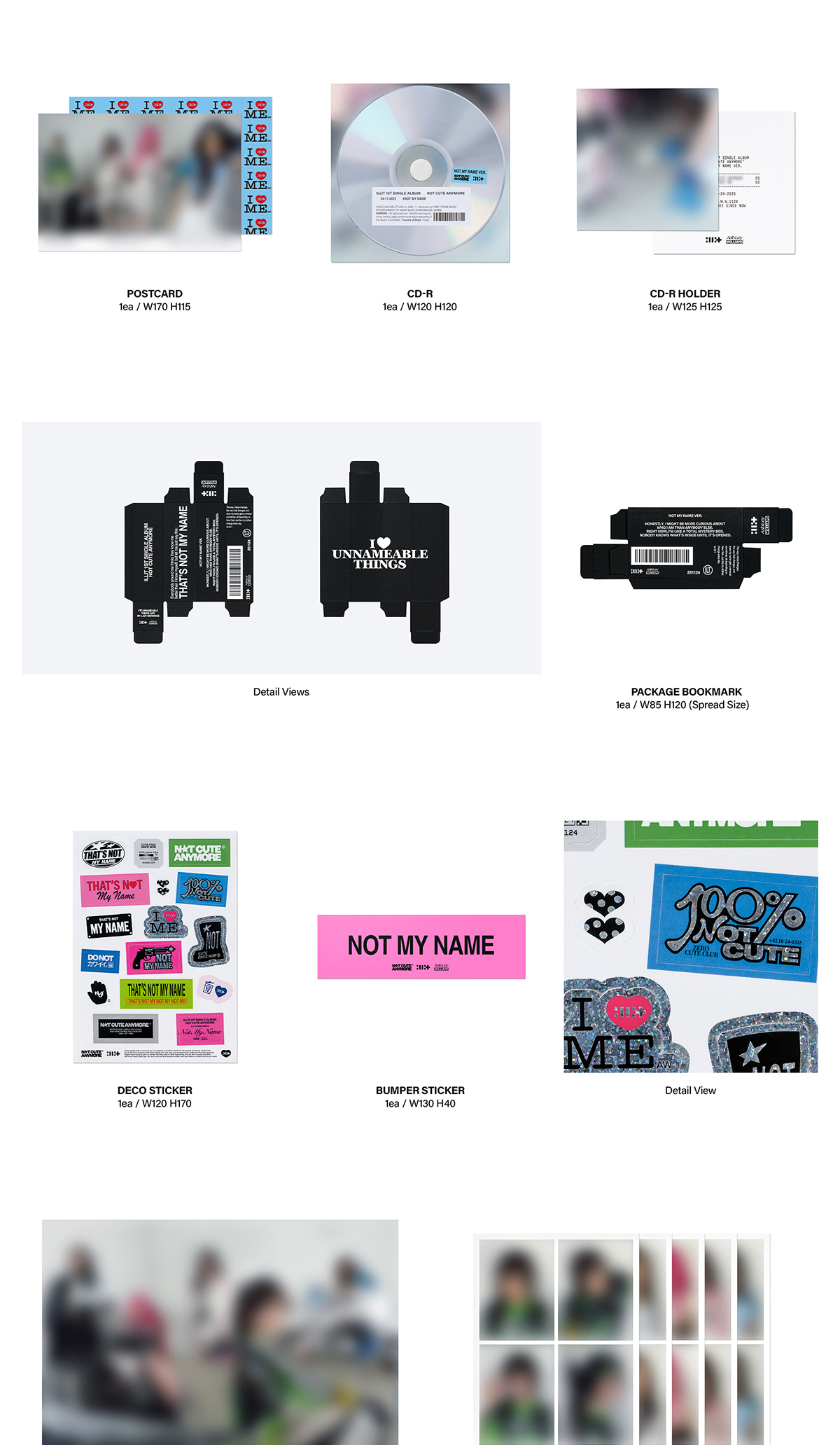 [LUCKY DRAW][SET] ILLIT [NOT CUTE ANYMORE] 1st Single Album (Dec.2025 ...
