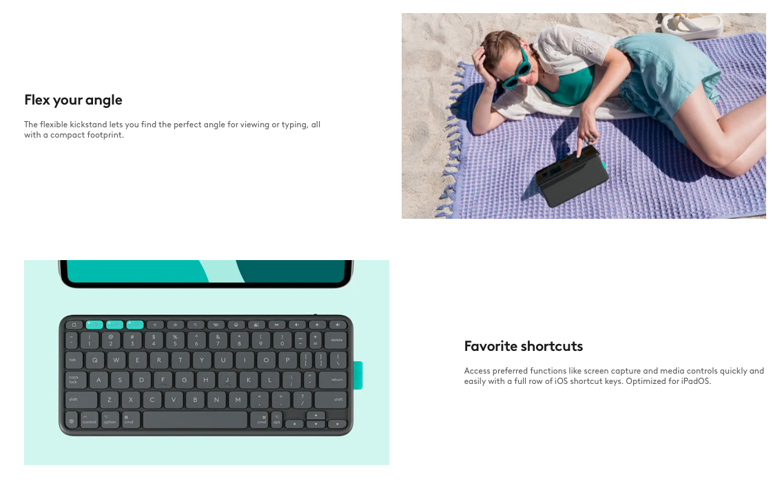 Logitech Flip Folio for Ipad Air (M2, M3 & 5th Gen) & Ipad Pro (M4 & M5 ...