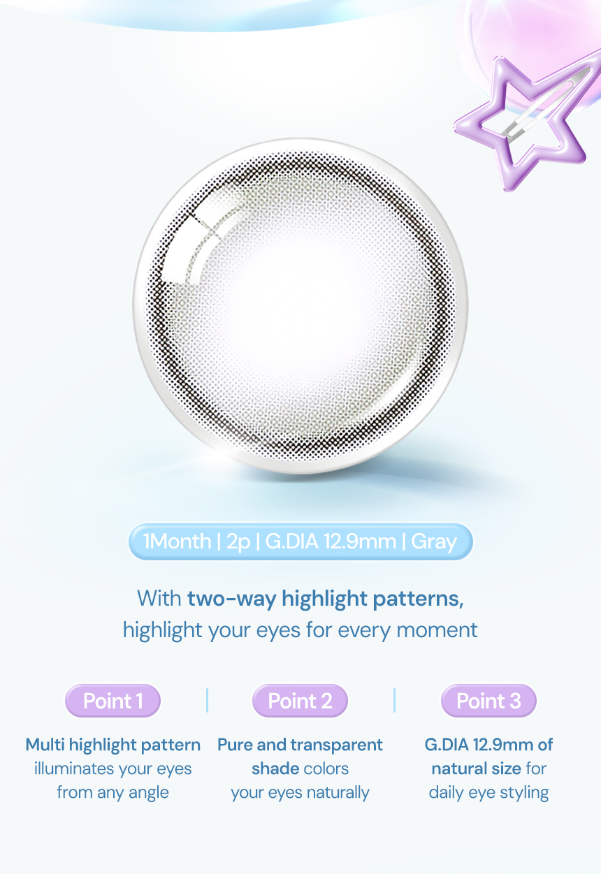 OLENS Official Double Tint 1Month Gray 2P Contact Lens | Shopee Philippines