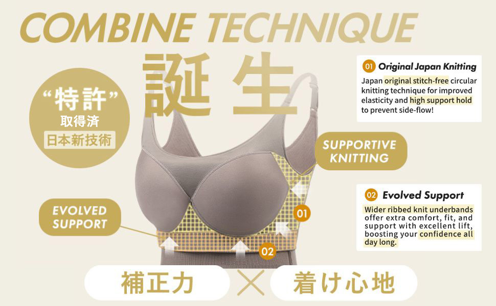 JAPAN PATENTED Lift Up Bra Padded Top 2 Way Tube ｜ Push Up Anti-Sagging ...