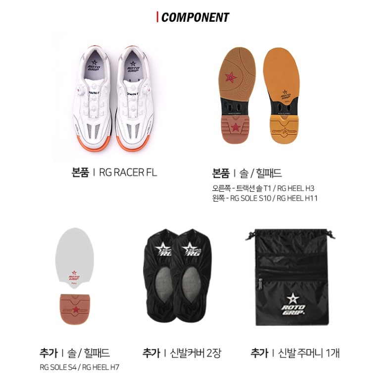 [ROTO GRIP] RG Racer FL Bowling Shoes(White)_Sole and Heel ...