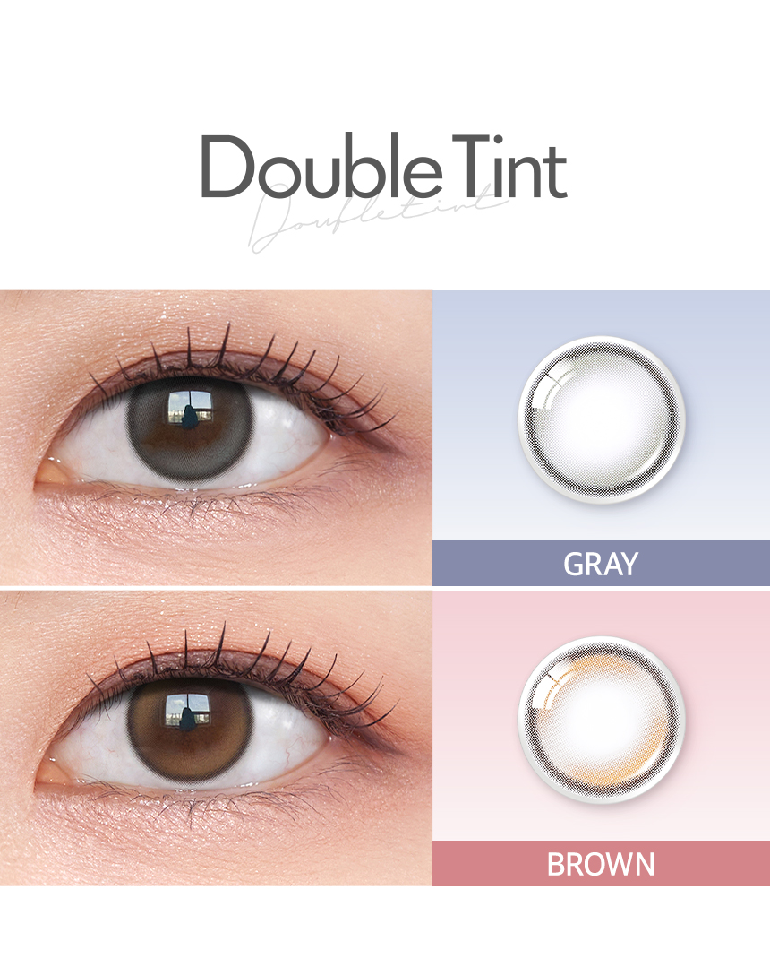 OLENS Official Double Tint 1Month Gray 2P Contact Lens | Shopee Philippines
