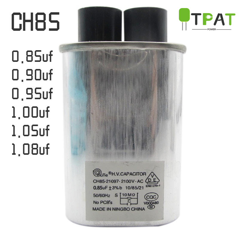 Microwave Oven High Voltage Capacitor 0.85 Uf/0.9 Uf/0.95 Uf/1.0 Uf