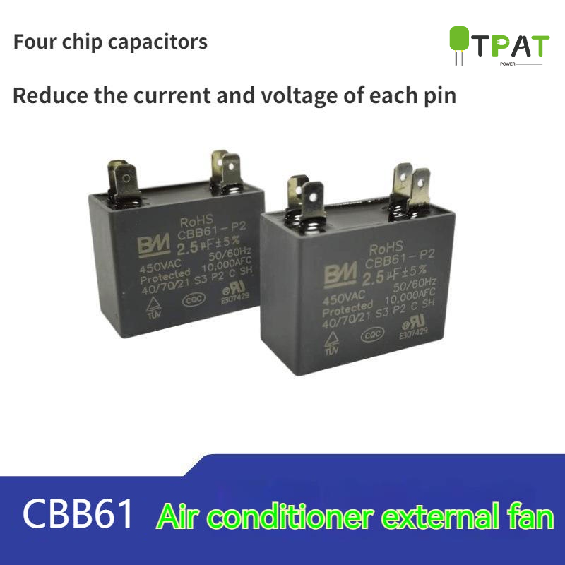 Bm High-Quality Air Conditioning Outer Fan Capacitor CBB61 Capacitor ...