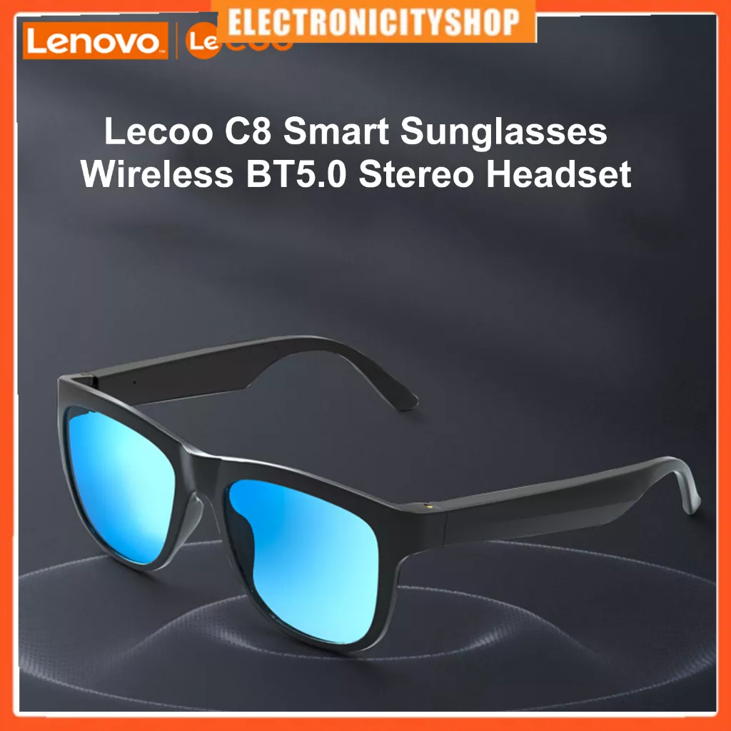 [Ready Stock]LECOO C8 Smart Wireless BT Glasses Headset Sunglasses