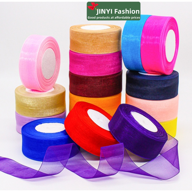 4CM Colorful Chiffon Ribbon ~5Meters Gift Flower Packaging Bow Gift Box ...
