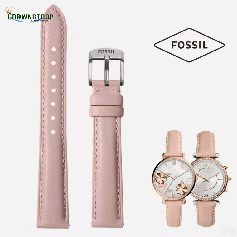 For Fossil Leather Strap12mm 14mm 15mm 16mm 17mm 18mm 20mm 22mm Women s Watch Accessories Watch Strap Shopee Philippines