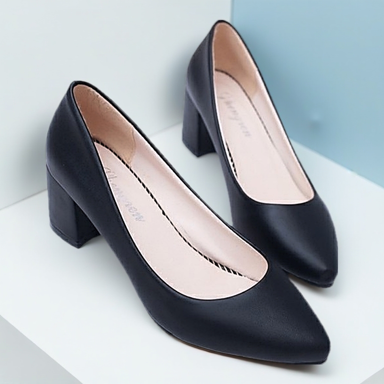 Flat Black Evening Shoes For Women Closed Toe Block Heels Korean Black  Sandals Dream Pairs Heel