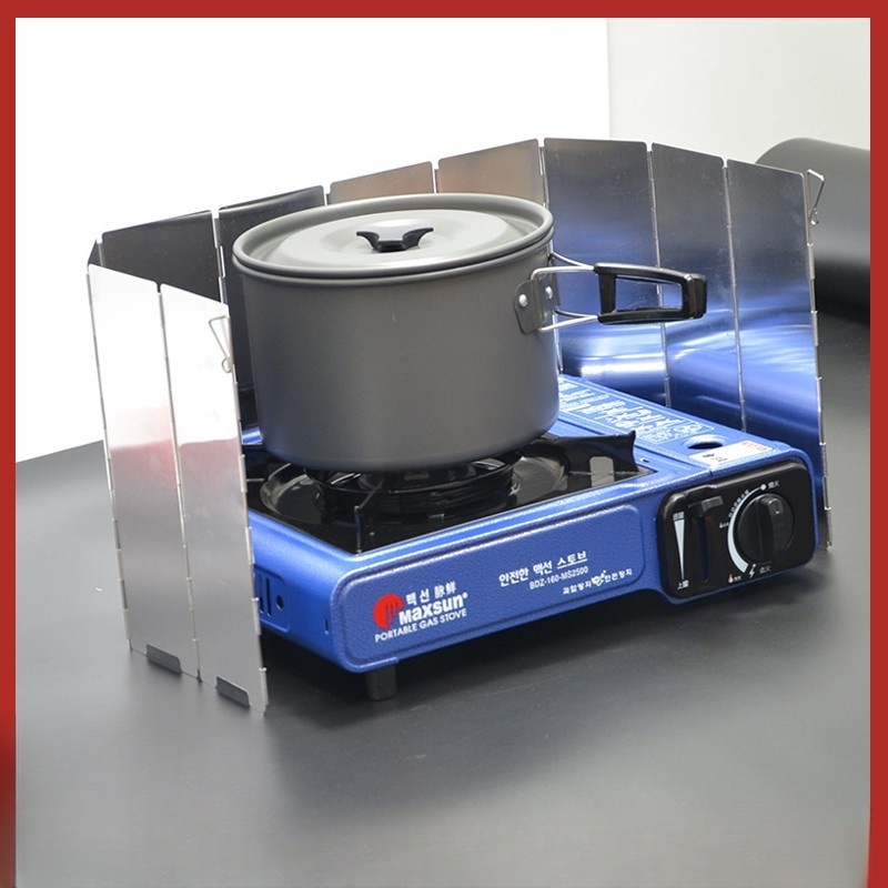 silver camping stove shield 10pcs lightweight foldable with wind ...