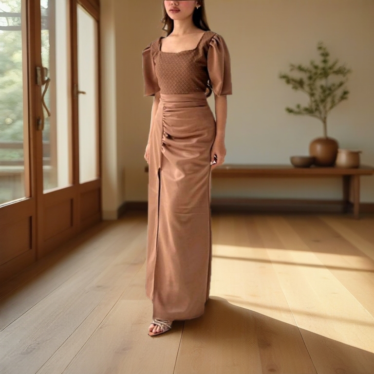 Shop sage green gown for ninang for Sale on Shopee Philippines