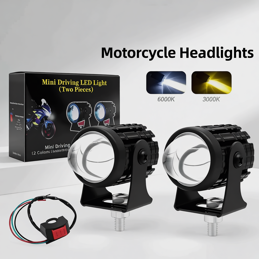 2Pcs LED Motorcycle Headlight with Versatile Lighting Features | Shopee ...