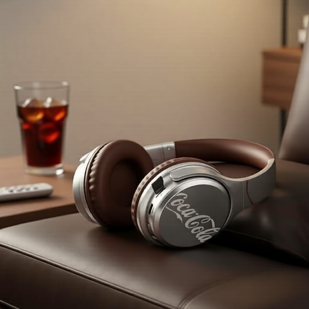 Bluetooth 6.0 Coca Cola T66 Over-Ear Wireless Headphones, Integrated ...