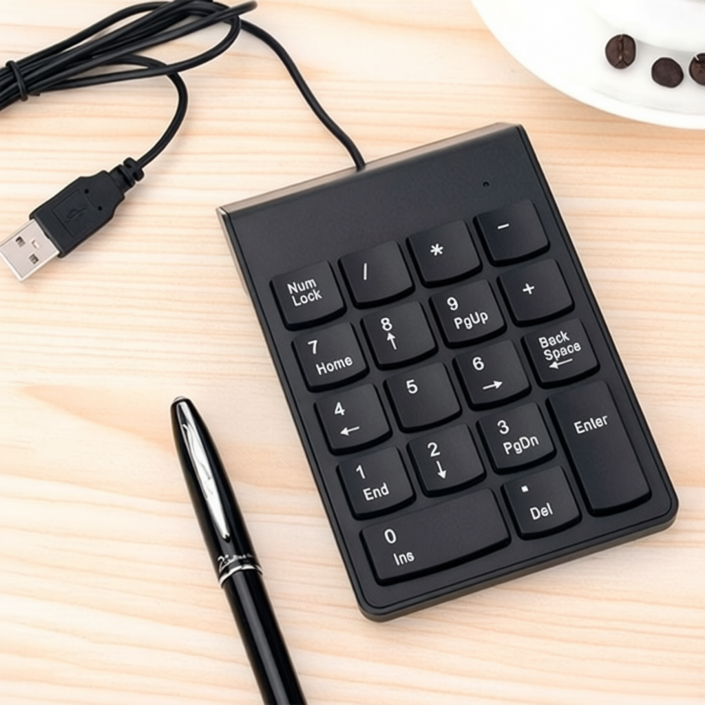 USB Numeric Keypad, Portable Mini Number Pad for Laptop Desktop ...