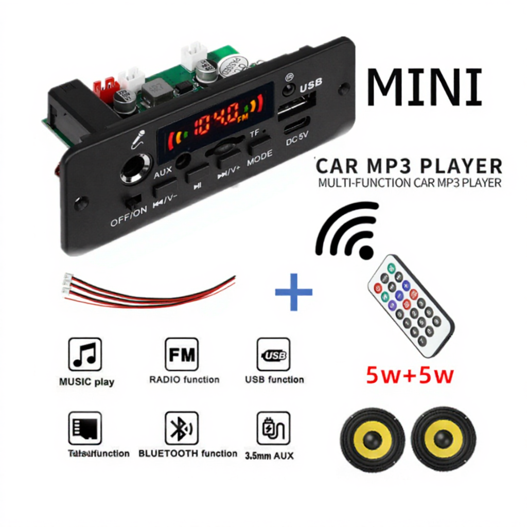 5V Bluetooth 5.0 Decoder Board – 10W Receiver Module with MP3 Player ...