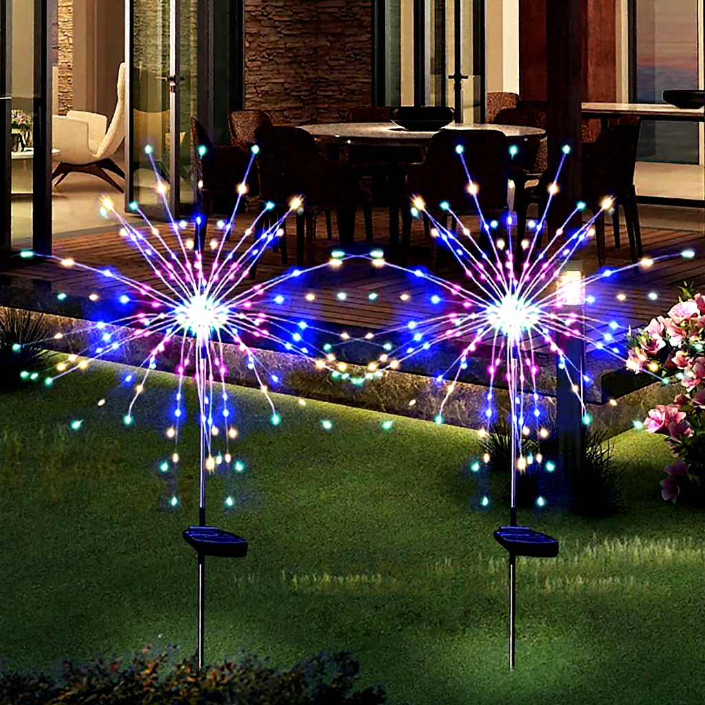 Solar LED Garden Lights – Waterproof Outdoor Firework Lamps for Home ...