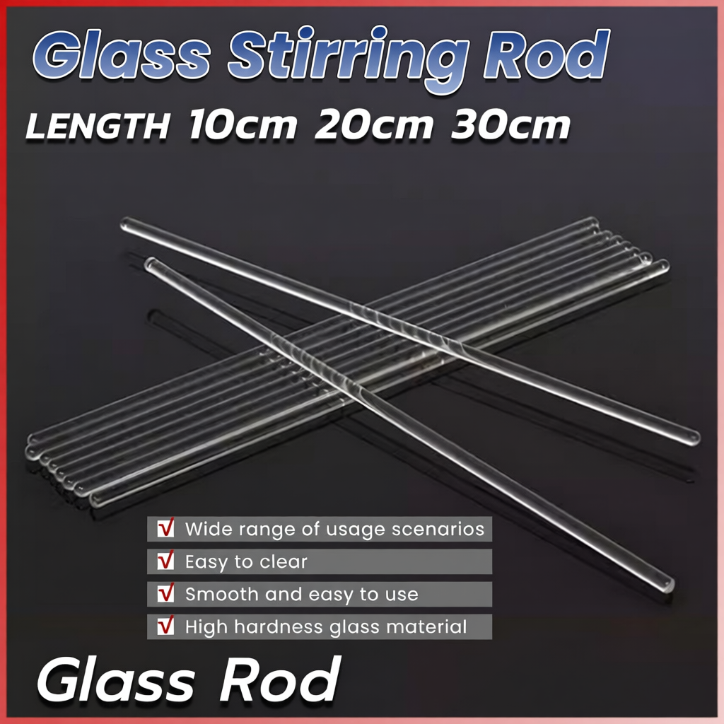 Glass Stirring Rod Laboratory tools 10cm 20cm 30cm for Science, Lab ...