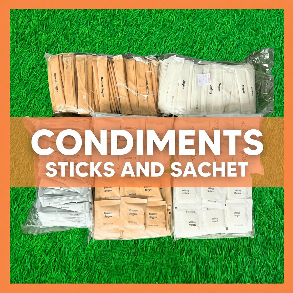 White Sugar, Brown Sugar, Creamer, Instant Coffee | Condiments Sachet ...