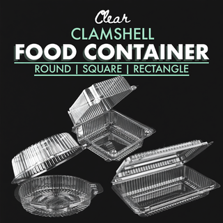 Clear Clamshell Food Container - C306 - Square box, Cakes, Burgers ...