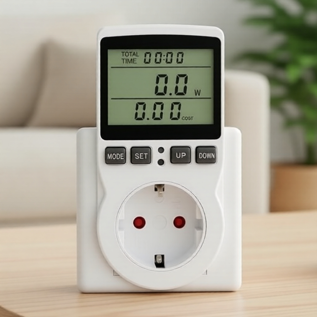 AC 220V Plug-In Wattmeter, Digital Voltmeter Ammeter, Power Consumption ...