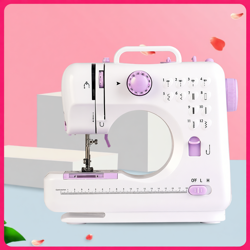 Portable Mini Sewing Machine – 12-Stitch Electric Household ...
