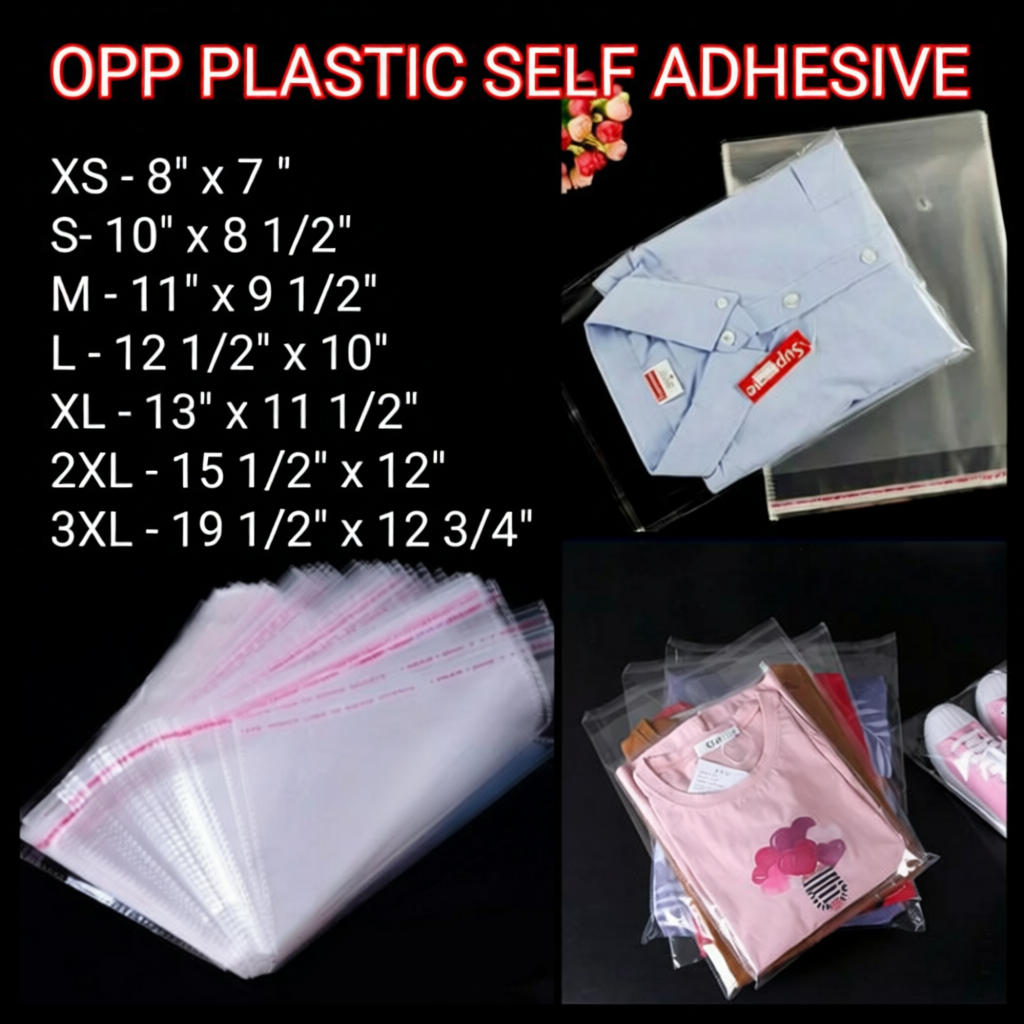 50/100 pcs OPP Clear Plastic with Self Adhesive Resealable Packaging ...