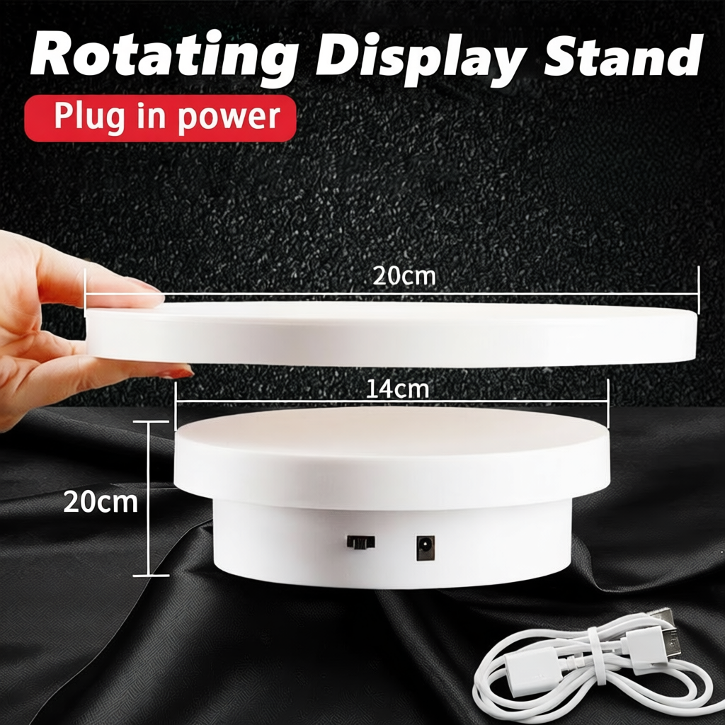 Rotating Electric Turntable Display Stand – 360° Motorized Platform ...