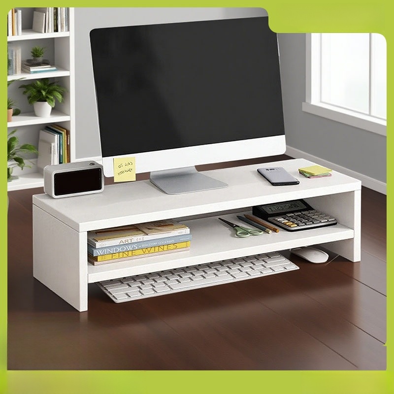Wooden Computer Monitor Screen Increased Holder Laptop Rack | Shopee ...