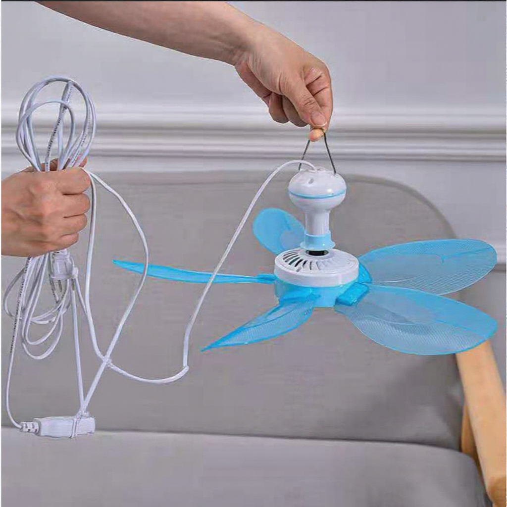 XQG QT590D Portable Easy Hang 5 Blades Hanging Mini Ceiling Fan ...