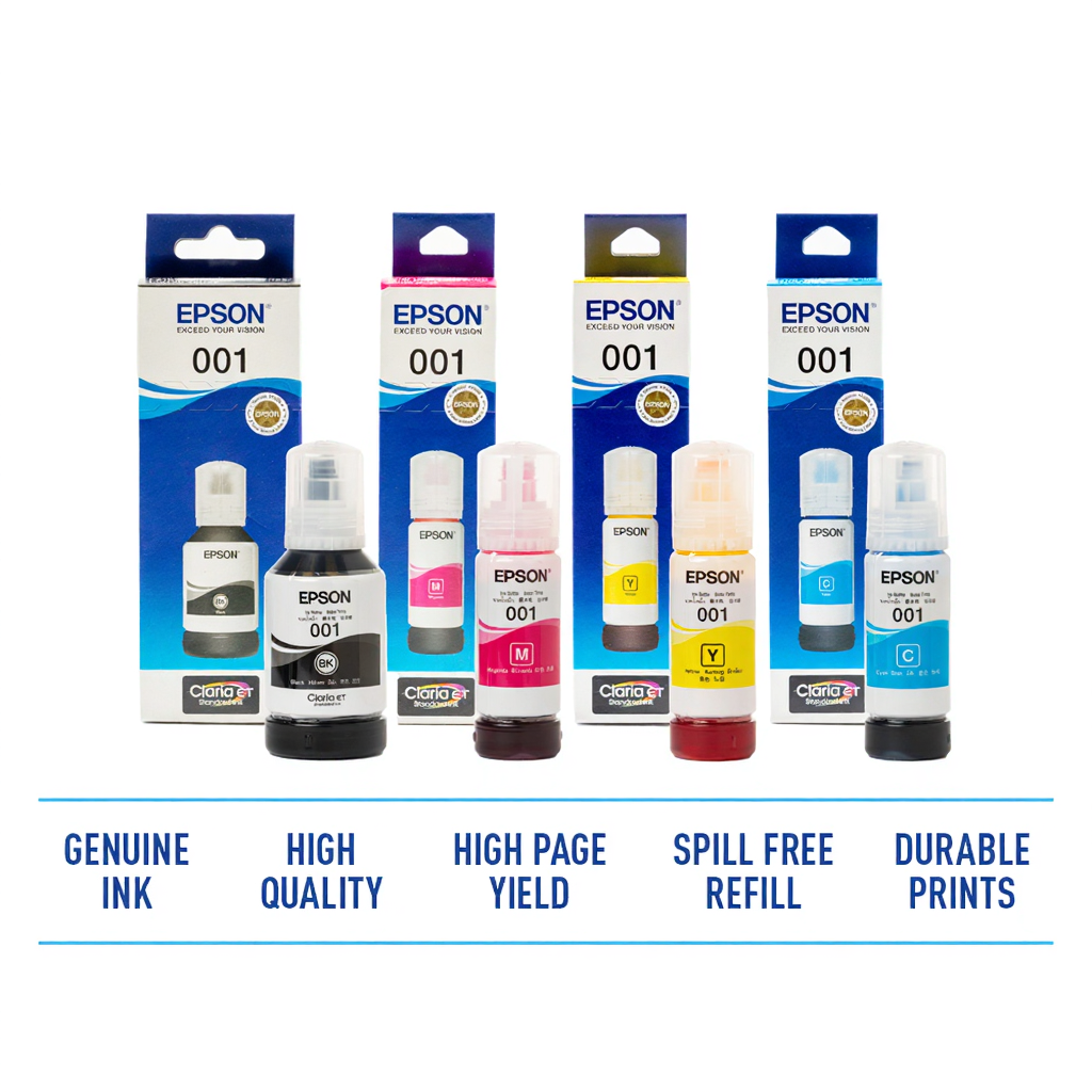 Epson 001 inks for L4150, L4160, L4260, L4266, L6160, L6170, L6190 ...