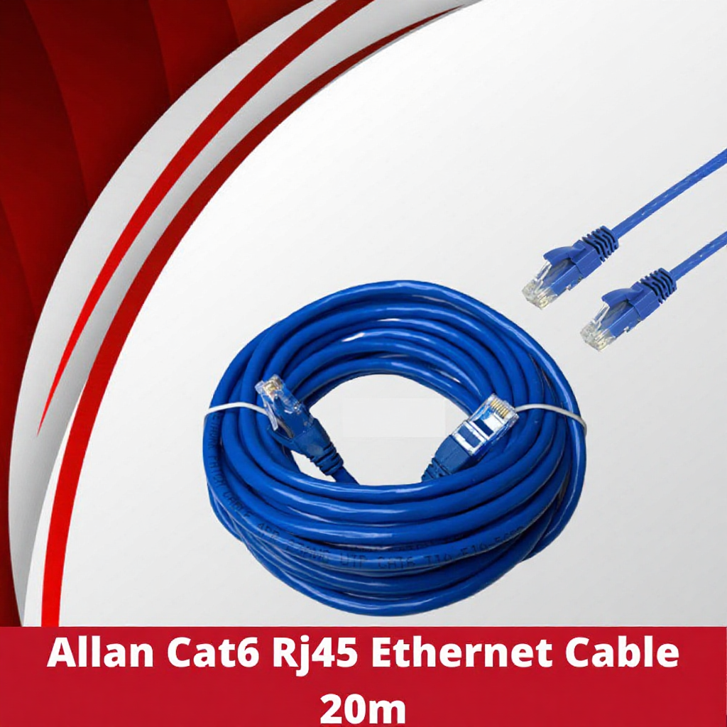 Allan Cat6E UTP RJ45 Lan Cable (10M-50M) - Blue | Shopee Philippines