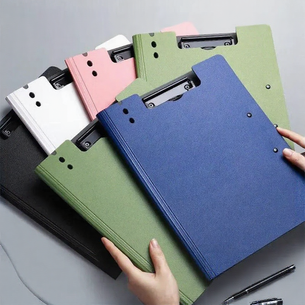 A4 File Folder with Clipboard Cover – Document Organizer for School ...