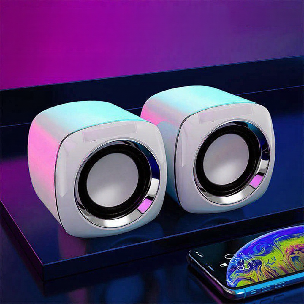 Mini Stereo USB Computer Speakers – Wired Powered Multimedia Speaker ...