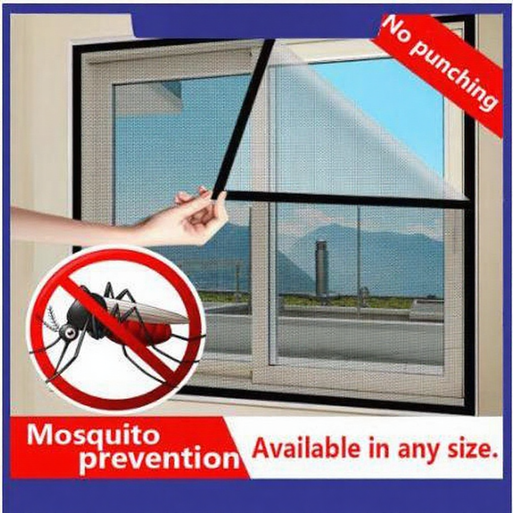 Window Net Anti-Mosquito, Cockroach Screens for Door, Self-Adhesive ...
