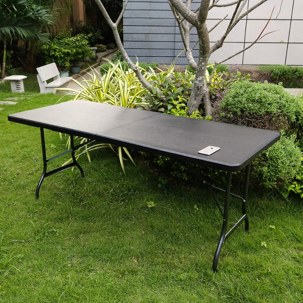 PORTABLE FOLDING TABLE (6FT) / FOLD IN HALF TABLE / FOLDABLE TABLE ...