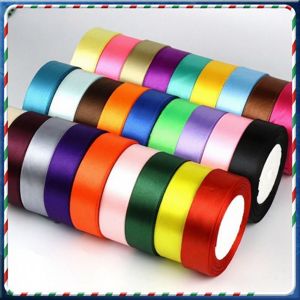 2.5cm Satin Ribbon Roll Gift Packaging Ribbon Flower Making DIY ...