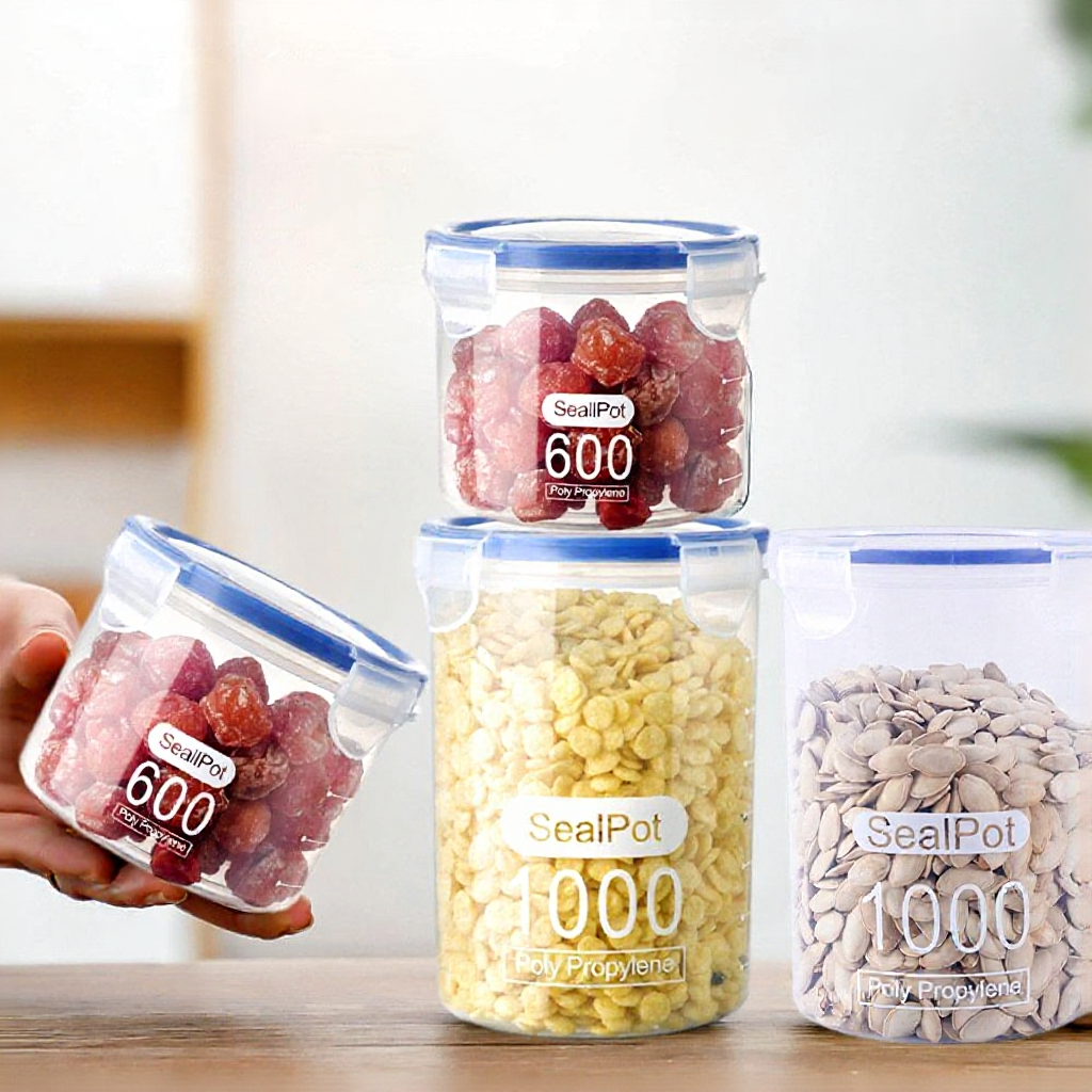 Kitchen Food Storage Container Set with Airtight and Moisture-Proof ...