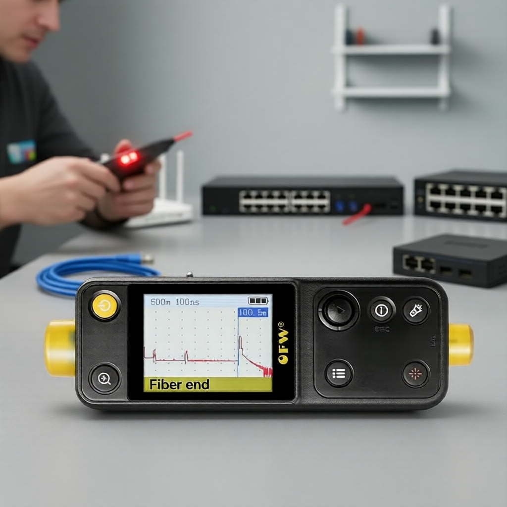 20km Mini OTDR VFL Network Fiber Optic Breakpoint Tester with UPC/APC ...